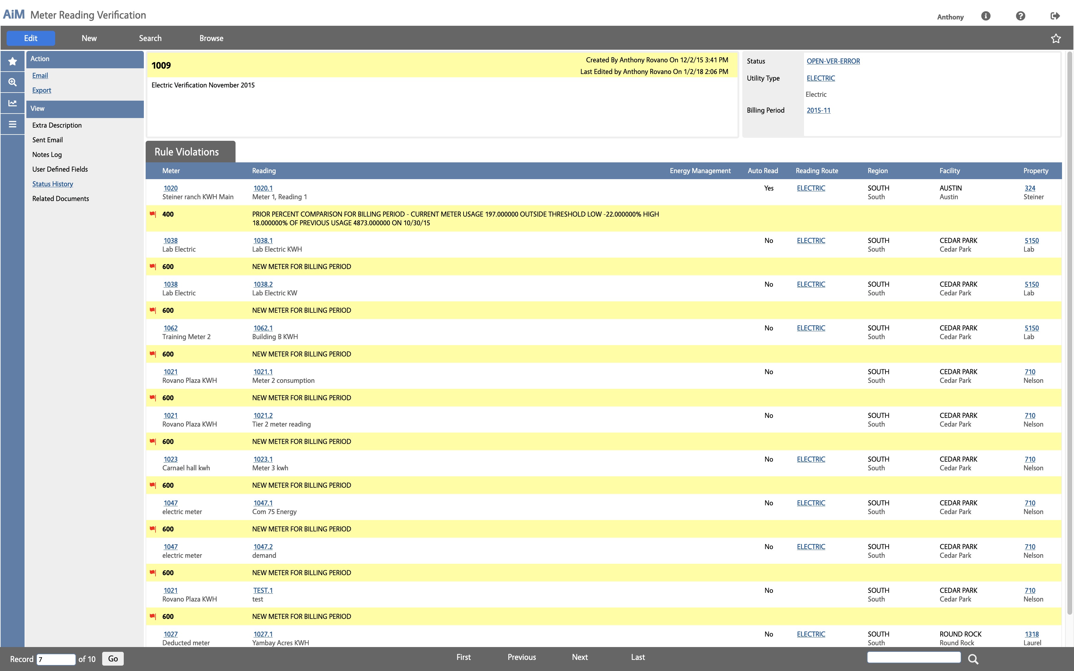 AiM Utility Meter Reading Verification